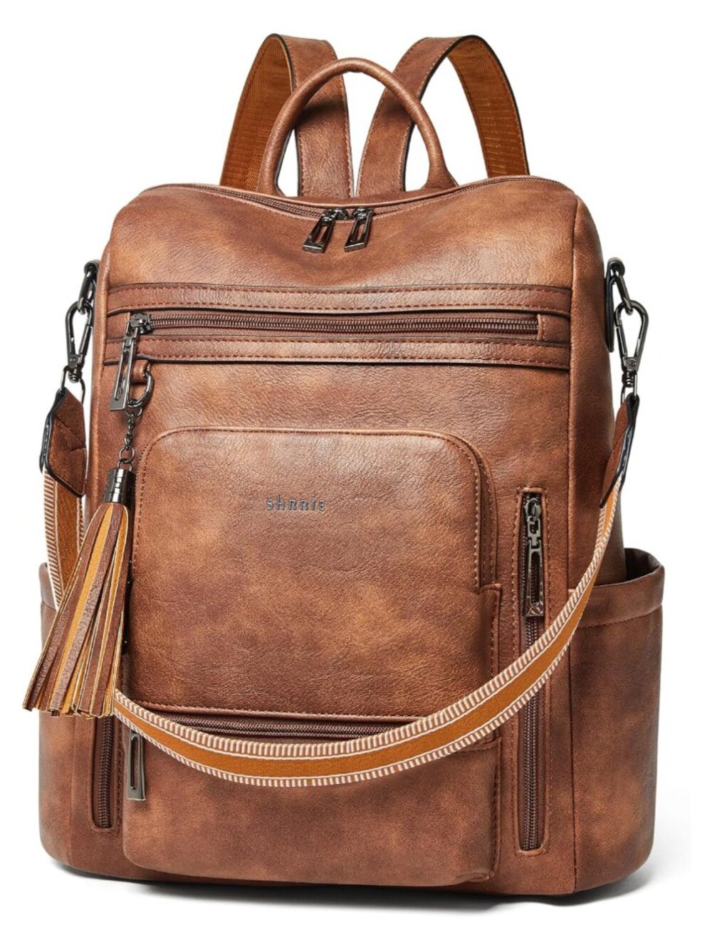Vegan Leather Backpack for Women Laptop 15.6 Waterproof Padded Work Travel 9